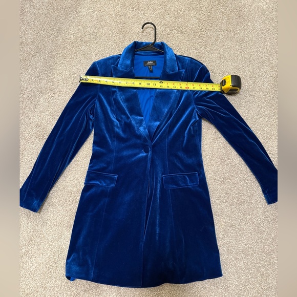 Aidan by Adrianna Papell Cobalt Blue Velvet Cocktail Dress - Picture 6 of 6